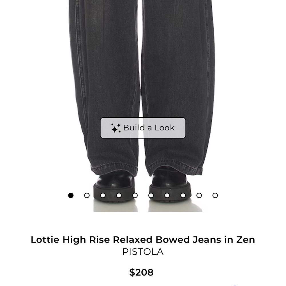 Pistola Black Lottie High Rise Relaxed Bowed Leg Jeans - Picture 7 of 7